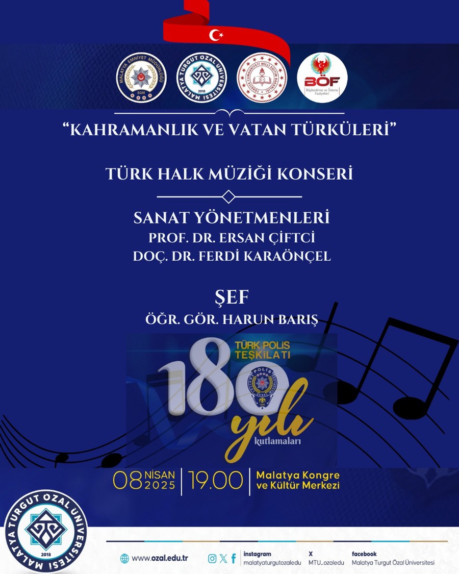 "KAHRAMANLIK VE VATAN TÜRKÜLERI" TÜRK HALK MÜZIĞI KONSERI