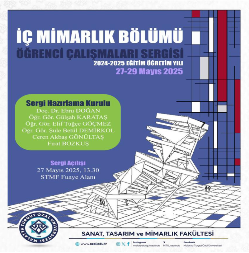 İÇ MIMARLIK BÖLÜMÜ ÖĞRENCI ÇALIŞMALARI SERGISI