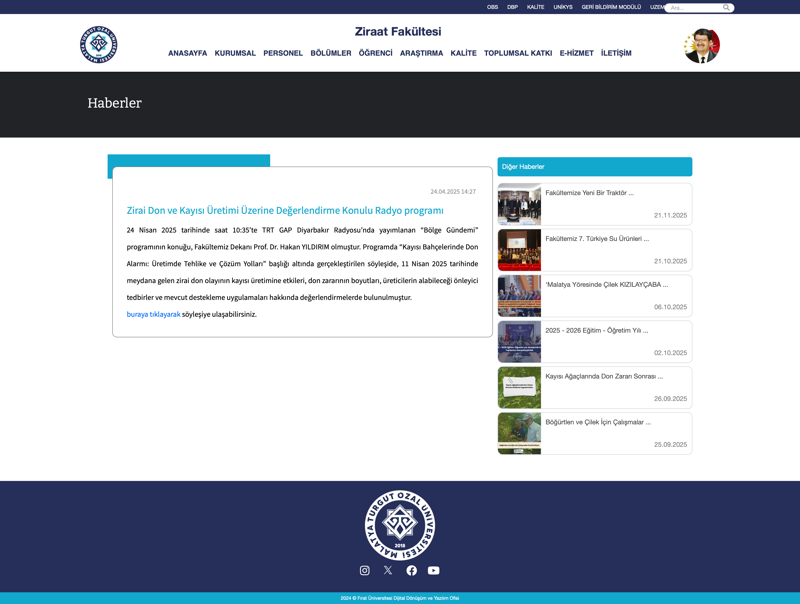 ZIRAI DON VE KAYISI ÜRETIMI ÜZERINE DEĞERLENDIRME KONULU RADYO PROGRAMI