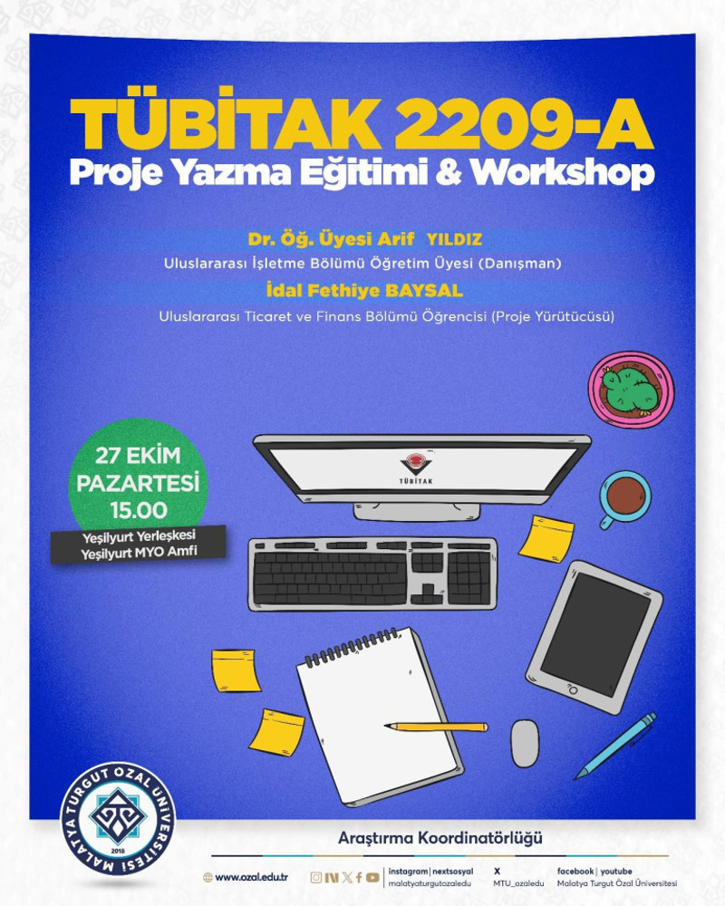 TÜBİTAK 2209-A PROJE YAZMA EĞITIMI & WORKSHOP
