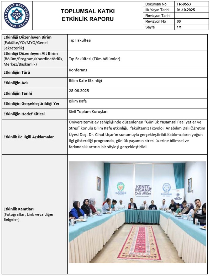 BILIM KAFE ETKINLIĞI 