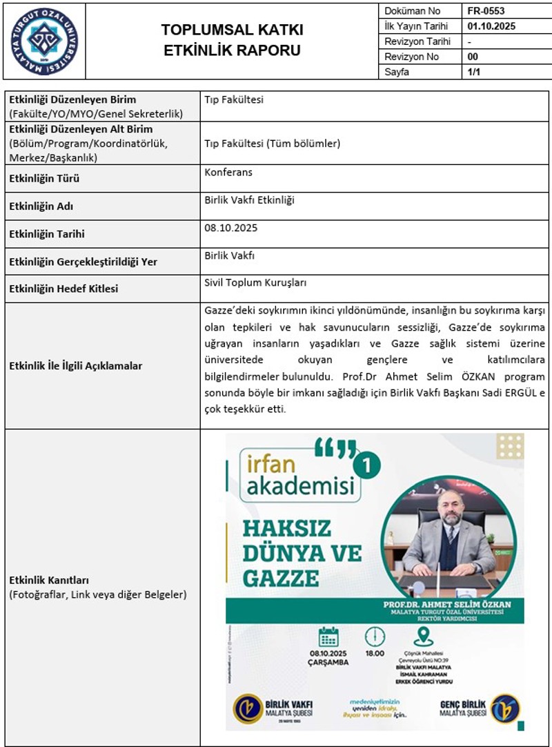 BIRLIK VAKFI ETKINLIĞI 