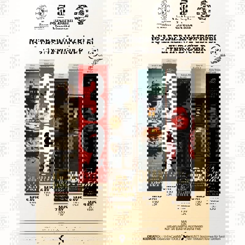 MUŞ ALPARSLAN ÜNIVERSITESI 2. TIYATRO GÜNLERI "BIR DELININ HATIRA DEFTERI" TIYATRO OYUN GÖSTERIMI