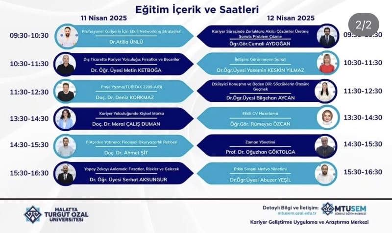 KARIYER OKULU EĞITIMI 