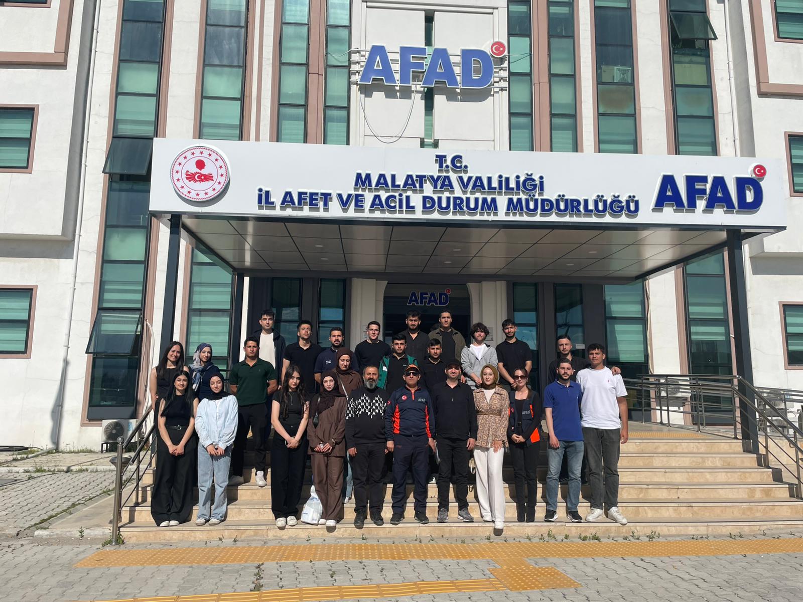 MALATYA VALİLİĞİ İL AFET VE ACİL DURUM MÜDÜRLÜĞÜNE TEKNİK GEZİ DÜZENLENDİ