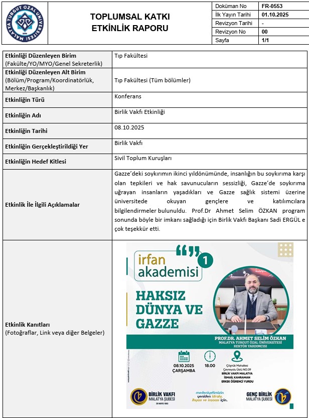 BIRLIK VAKFI ETKINLIĞI 